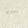 Edible Sugar Pearls - 7 Sizes Mix | Edible Cake & Dessert Decorations | Metallic Finish | 200 gm