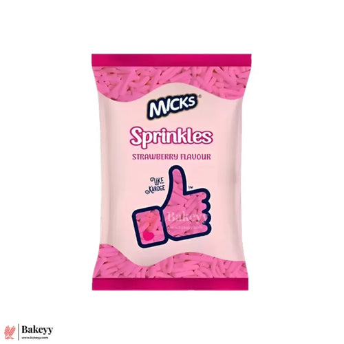 Micks Flavoured Sprinkles | Premium Baking Toppings | 200g - Bakeyy.com - India - Micks Flavoured Sprinkles | Premium Baking Toppings | 200g - Strawberry