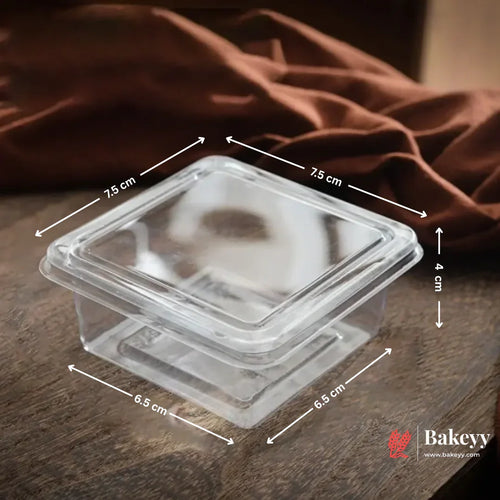 PET Transparent Food Box with Lid | Tiramisu Box | Dessert Containers | Pack of 50 - Bakeyy.com - India - PET Transparent Food Box with Lid | Tiramisu Box | Dessert Containers | Pack of 50 - 150 ml