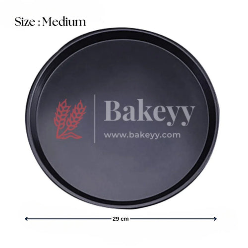 Premium Non-Stick Pizza Baking Tray | Round Carbon Steel Pizza Pan for Perfect Crusts | 1 Piece - Bakeyy.com - India - Premium Non-Stick Pizza Baking Tray | Round Carbon Steel Pizza Pan for Perfect Crusts | 1 Piece - Medium