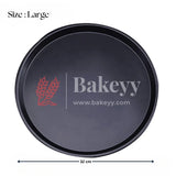 Premium Non-Stick Pizza Baking Tray | Round Carbon Steel Pizza Pan for Perfect Crusts | 1 Piece