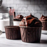 Brown Cupcake Mould | Chocolava Cup Mould |Cup Cake Liners | Laminated Cupcake Mould | Pack of 50