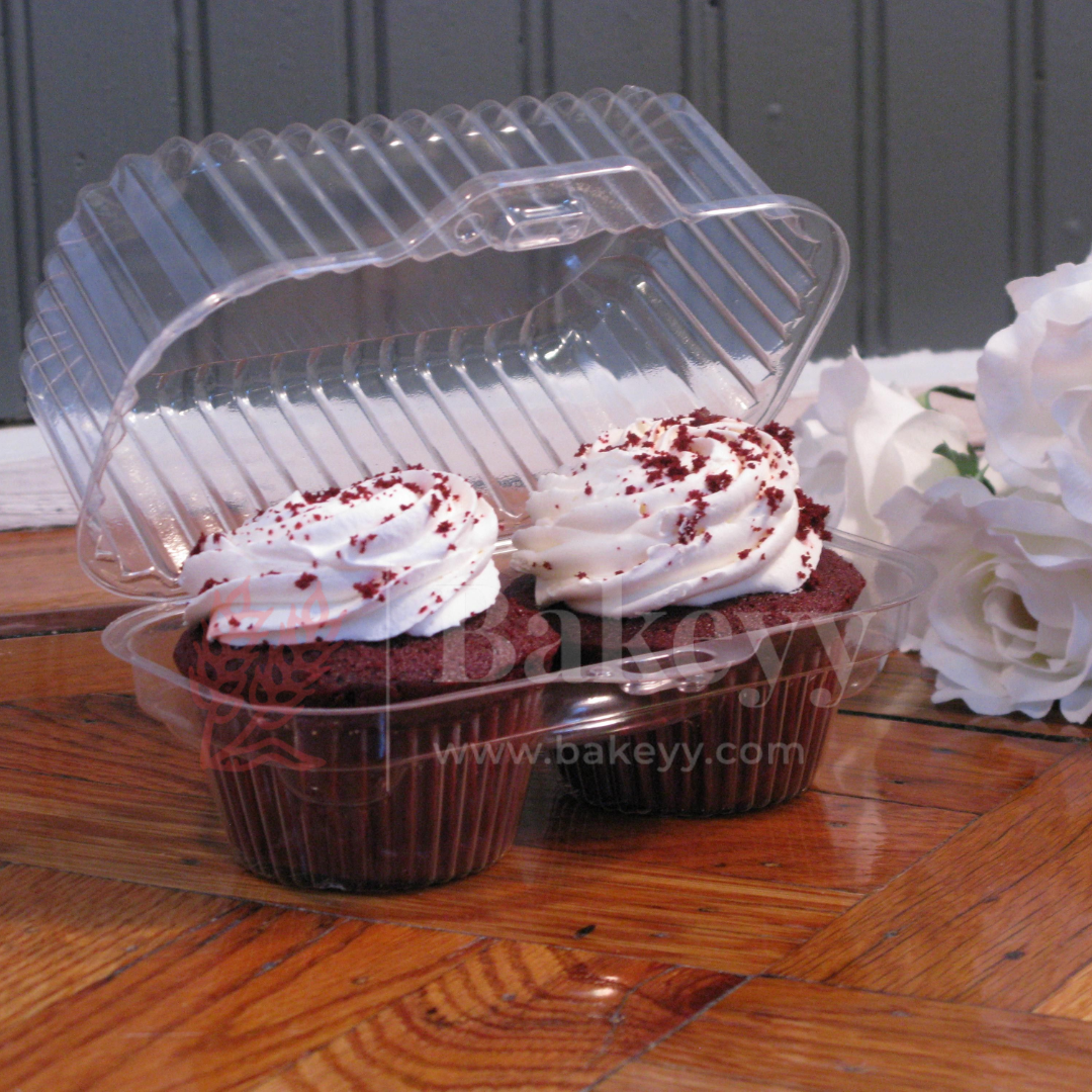 Clear Stackable Cavity Cupcake Boxes | Pack of 25