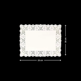 Paper Doilies | Rectangle Decorative Paper Doilies | Cake Liner Table Mats | 100 Pieces - Bakeyy.com - India - Paper Doilies | Rectangle Decorative Paper Doilies | Cake Liner Table Mats | 100 Pieces - 16x23 cm