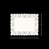 Paper Doilies | Rectangle Decorative Paper Doilies | Cake Liner Table Mats | 100 Pieces - Bakeyy.com - India - Paper Doilies | Rectangle Decorative Paper Doilies | Cake Liner Table Mats | 100 Pieces - 17x34 cm