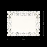 Paper Doilies | Rectangle Decorative Paper Doilies | Cake Liner Table Mats | 100 Pieces - Bakeyy.com - India - Paper Doilies | Rectangle Decorative Paper Doilies | Cake Liner Table Mats | 100 Pieces - 32x45 cm