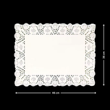 Paper Doilies | Rectangle Decorative Paper Doilies | Cake Liner Table Mats | 100 Pieces - Bakeyy.com - India - Paper Doilies | Rectangle Decorative Paper Doilies | Cake Liner Table Mats | 100 Pieces - 36x46 cm