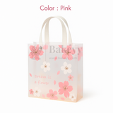 Dream Flower Frosted Transparent Gift Bags With Handle | Pack of 10