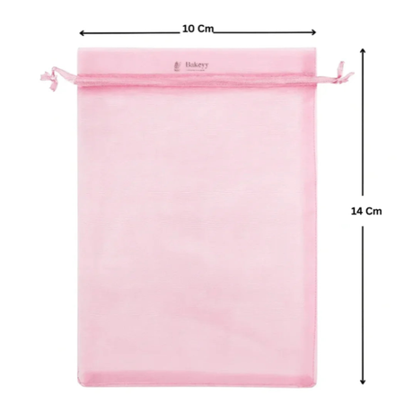Organza Potli Bag - Bakeyy.com - India - Organza Potli Bag - Light Pink / 10x14 Cm-Pack of 99