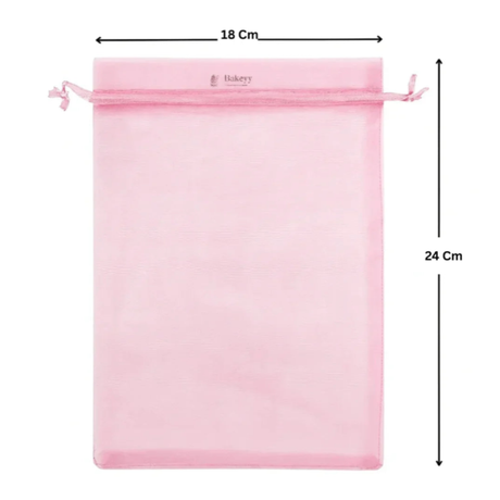 Organza Potli Bag - Bakeyy.com - India - Organza Potli Bag - Light Pink / 18x24 Cm-Pack of 50