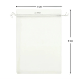 Organza Potli Bag - Bakeyy.com - India - Organza Potli Bag - White / 7x9Cm-Pack of 99