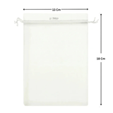 Organza Potli Bag - Bakeyy.com - India - Organza Potli Bag - White / 13x 18 Cm-Pack of 99