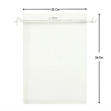 Organza Potli Bag - Bakeyy.com - India - Organza Potli Bag - White / 22x31 Cm-Pack of 50