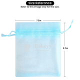 Organza Potli Bag - Bakeyy.com - India - Organza Potli Bag - Sky Blue / 7x9Cm-Pack of 99