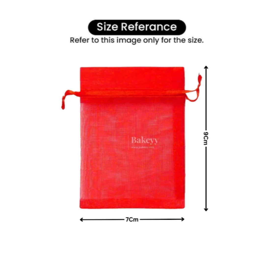 Organza Potli Bag - Bakeyy.com - India - Organza Potli Bag - Red / 7x9Cm-Pack of 99