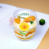 350 ML | Round Transparent Cup with Dome Lid | Dessert Containers | Pack of 50