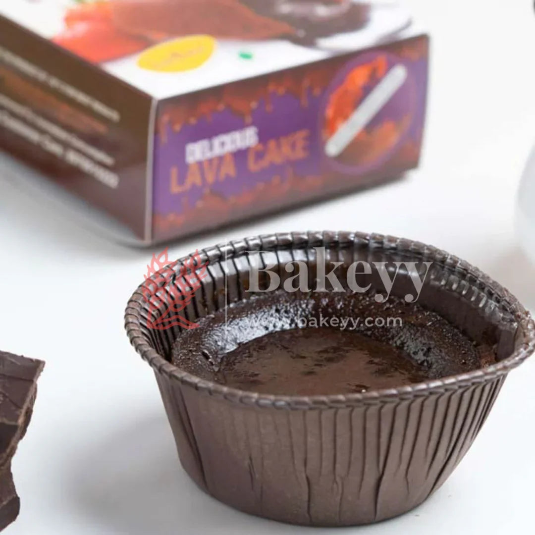 Brown Laminated Dessert Tubs | Chocolava Cup Mould | Laminated Cupcake Mould | Pack of 50