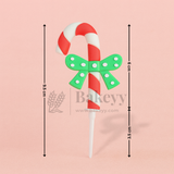Candy Cane Cake Topper | Christmas Miniature Figurines | Christmas Decor | Pack of 10