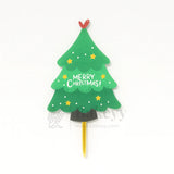 Christmas Tree Cake Topper | Green Color | Christmas Decor | Pack of 5
