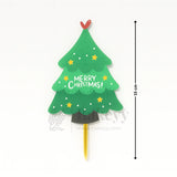 Christmas Tree Cake Topper | Green Color | Christmas Decor | Pack of 5