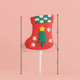 Christmas Stocking Cake Topper | Christmas Miniature Figurines | Christmas Decor | Pack of 10