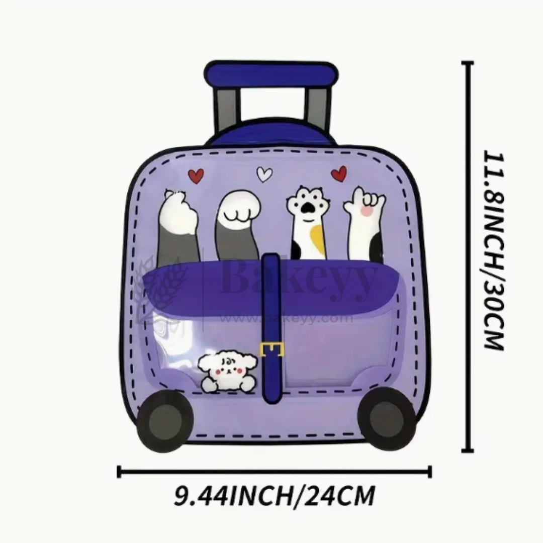 Trolly shape bags | Purple | Treat Storge Bag for Birthday | Fancy Zip lock pouches | Pack of 50
