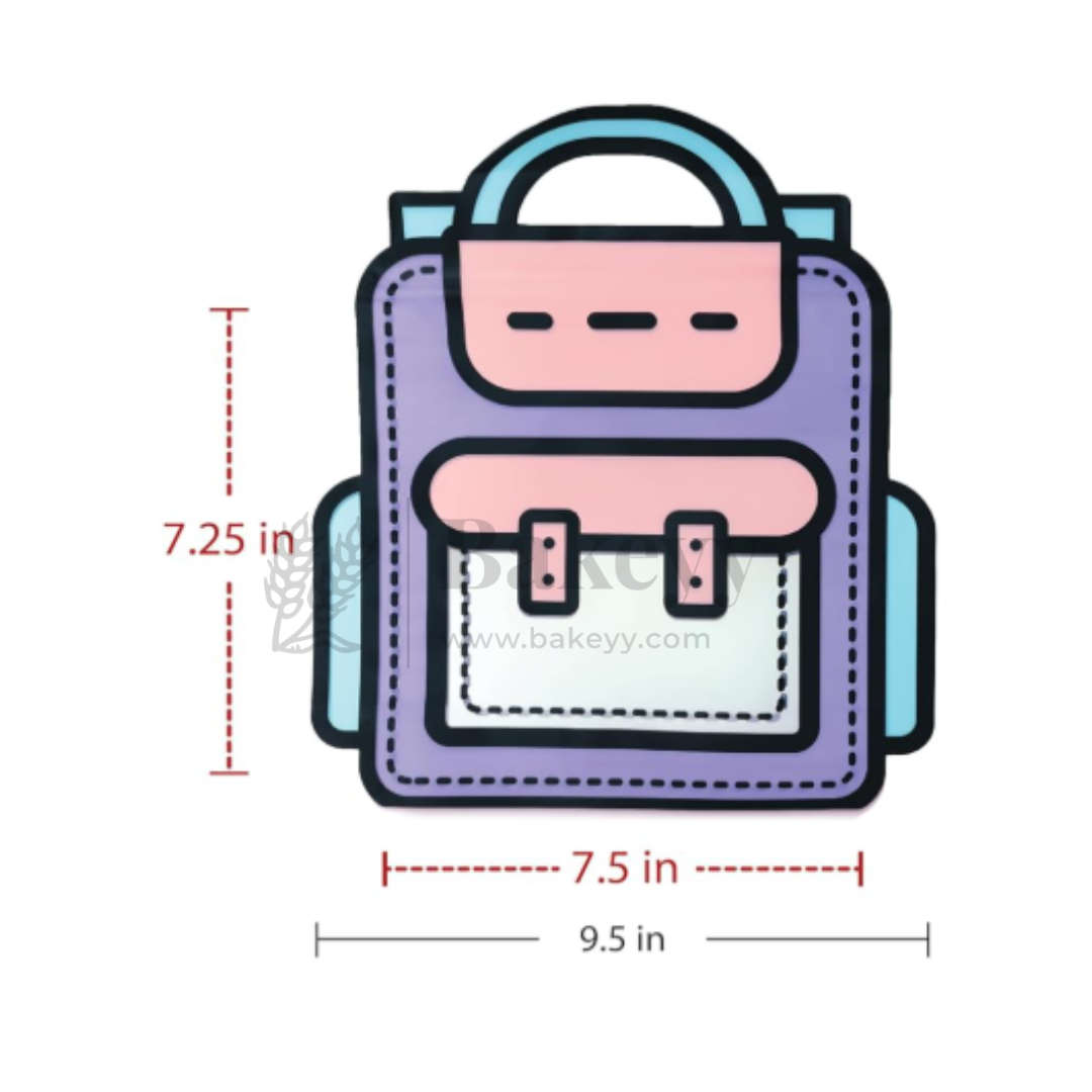 Cartoon Backpack Zip Lock Pouch | Blue | Treat Storge Bag for Birthday | Fancy Zip lock pouches | Pack of 50