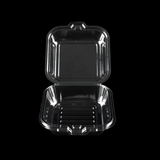 Square Stackable Burger Boxes with Clear Lid | Pack of 50