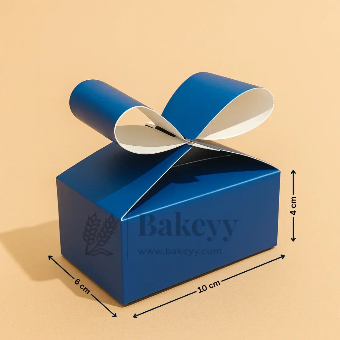 Ribbon Goodie Box | Bow Top Gift Box | Christmas Goodie Box | Pack of 10 - Bakeyy.com - India - Ribbon Goodie Box | Bow Top Gift Box | Christmas Goodie Box | Pack of 10 - Red