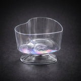 Heart-Shaped Clear Dessert Cup | D-54 | Transparent Plastic Dessert Bowl | Party & Event Serveware | Pack of 30