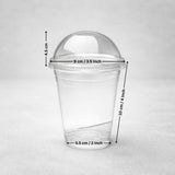 
350 ml & 500ml Clear Plastic Dome Lid Cup | 2 Capacity Options | Transparent Disposable Beverage Cup | Pack of 50
