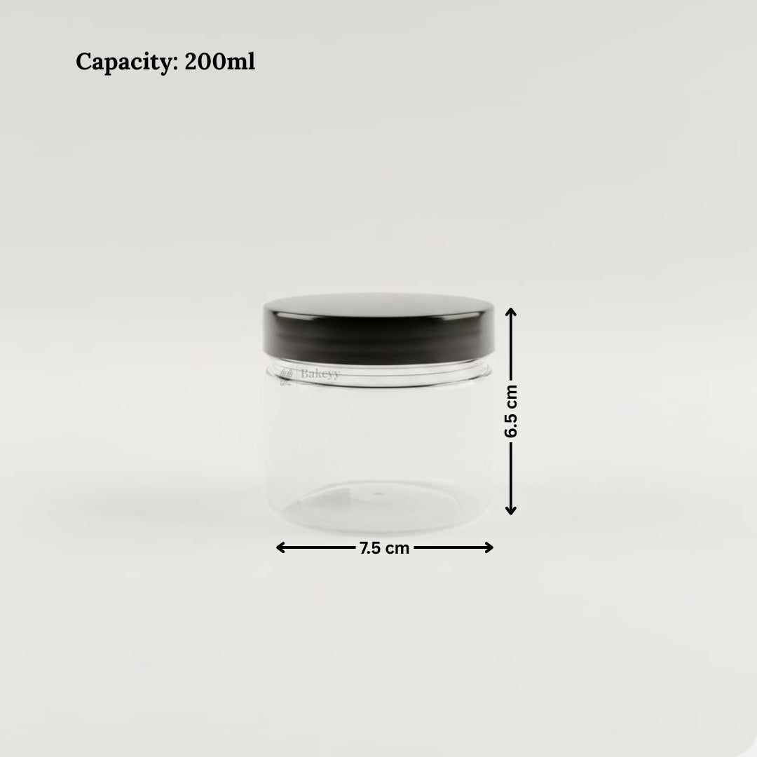 Clear Plastic Storage Jars with 73 mm Screw Lid | Multipurpose Containers | Multiple Sizes Available