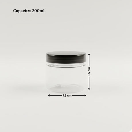 Clear Plastic Storage Jars with 73 mm Screw Lid | Multipurpose Containers | Multiple Sizes Available