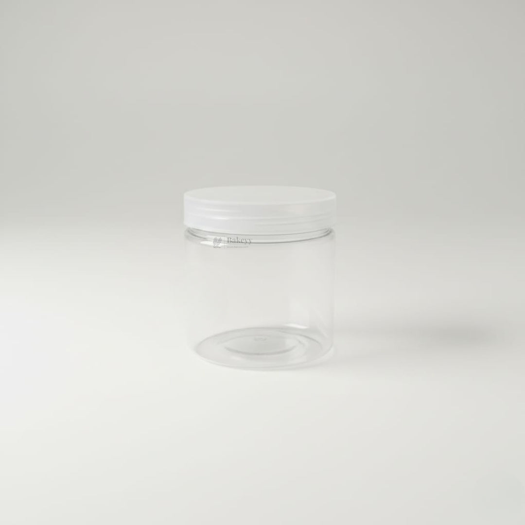 200ml Clear Plastic Storage Jars with 73 mm Screw Lid | PET Jar With transparent Lid | Multiple Sizes Available | Pack of 12