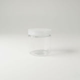 200ml Clear Plastic Storage Jars with 73 mm Screw Lid | PET Jar With transparent Lid | Multiple Sizes Available | Pack of 12