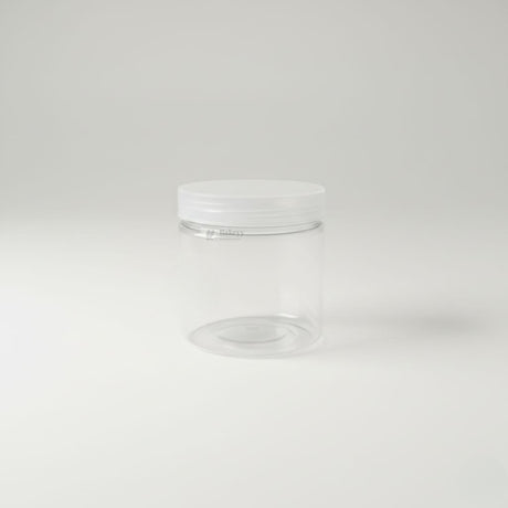 200ml Clear Plastic Storage Jars with 73 mm Screw Lid | PET Jar With transparent Lid | Multiple Sizes Available | Pack of 12