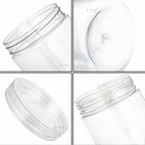 Clear Plastic Storage Jars with 83mm and 63mm Screw Lid | PET Jar With Brown Lid | Multiple Sizes Available | Pack of 12