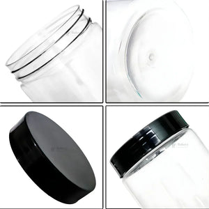 ClearPlasticStorageJarswithAirtightScrewLid_8 - Bakeyy.com