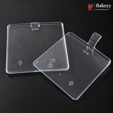 D-81 | Clear Acrylic Square Dessert Lid with Handle | Pack of 300