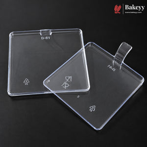 D-81 | Clear Acrylic Square Dessert Lid with Handle | Pack of 300