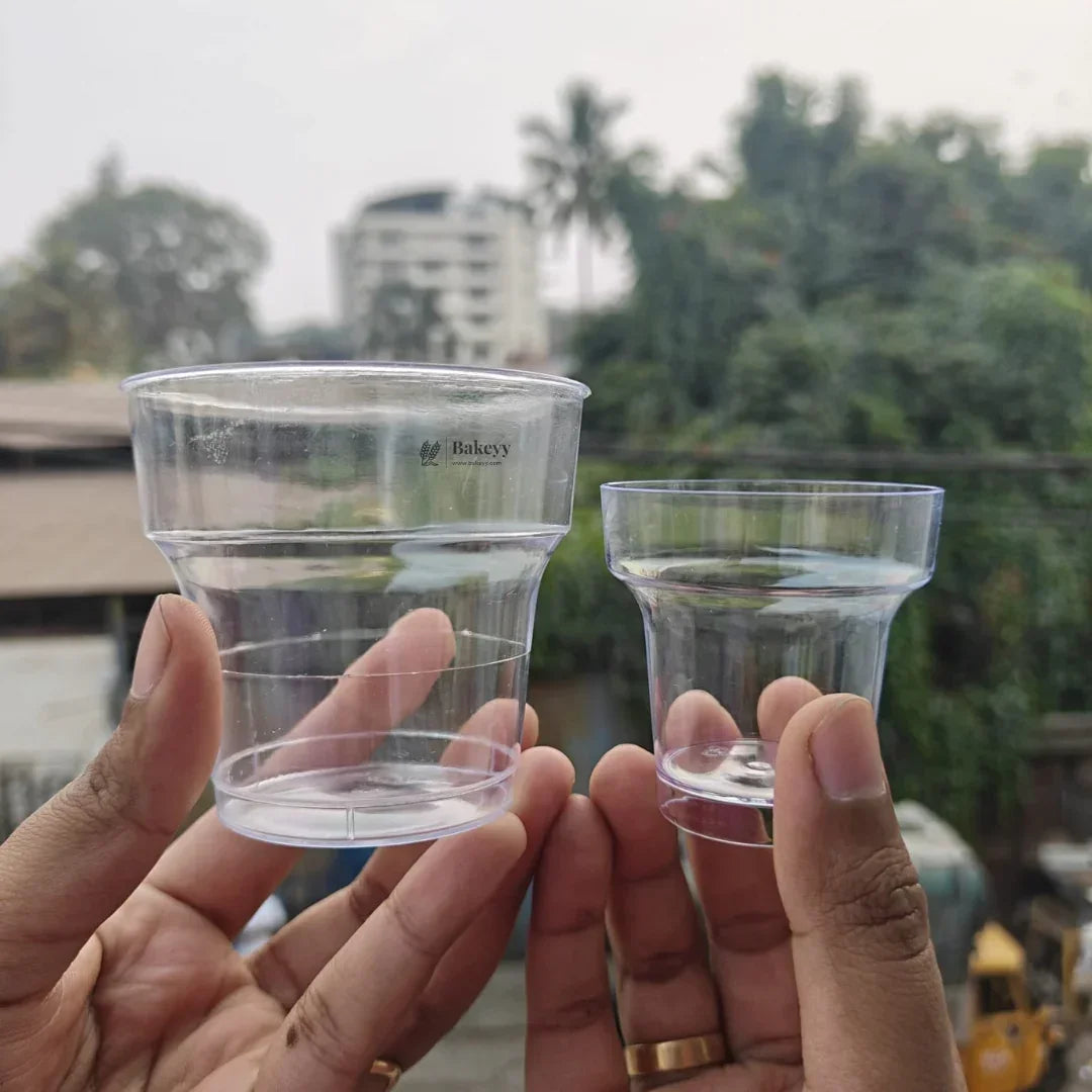 Airline Glass | Beverage & Dessert Cup | 200ml | D50 & D61 - Bakeyy.com - India - Airline Glass | Beverage & Dessert Cup | 200ml | D50 & D61 - Small | Pack of 30 360.00