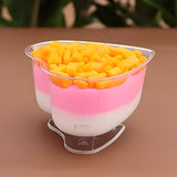 Heart-Shaped Clear Dessert Cup | D-54 | Transparent Plastic Dessert Bowl | Party & Event Serveware | Pack of 30