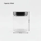 Clear_Plastic_Storage_Jars_with_Airtight_Screw_Lid_18 - Bakeyy.com