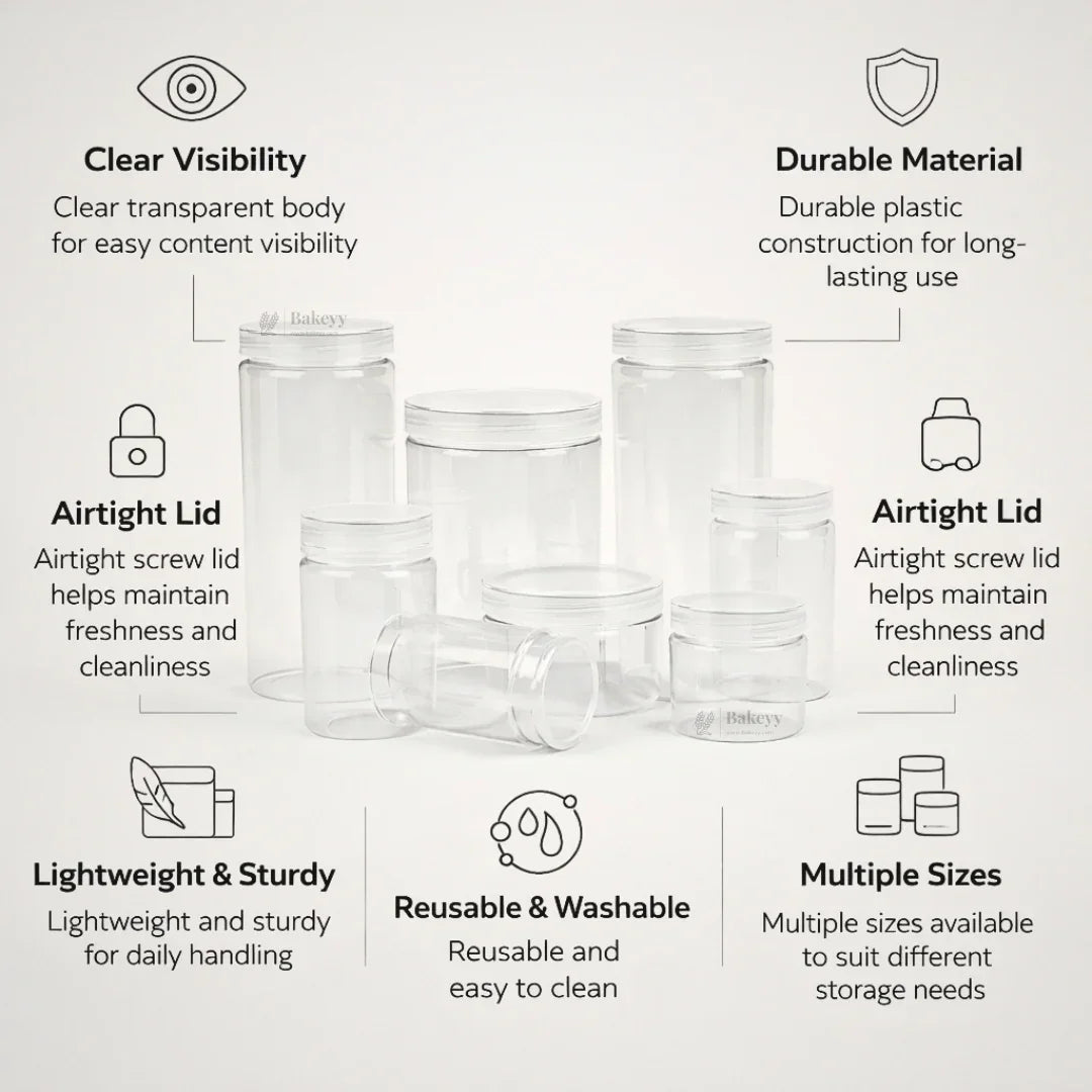 Clear_Plastic_Storage_Jars_with_Airtight_Screw_Lid_26 - Bakeyy.com