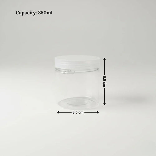 Clear Plastic Storage Jars with 83 mm Screw Lid | PET Jar With transparent Lid | Multiple Sizes Available | Pack of 12
