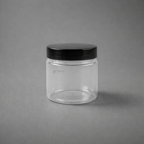 200ml Clear Plastic Storage Jars with 73 mm Screw Lid | Multipurpose Containers | Pack of 12