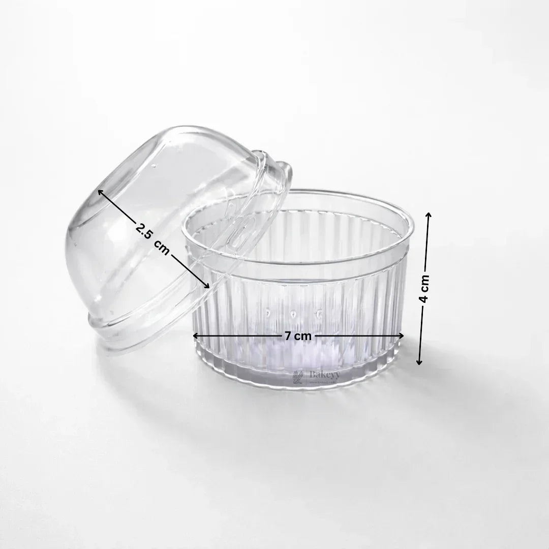 D-77 | Clear Round Cake Container with Dome Lid | Transparent Cake Box for Mini Cakes, Pastries & Desserts | Pack of 1