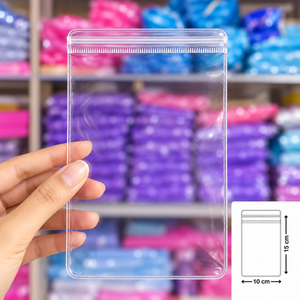 Transparent PVC Ziplock Pouch | Jewellery & Small Accessories | Pack of 100