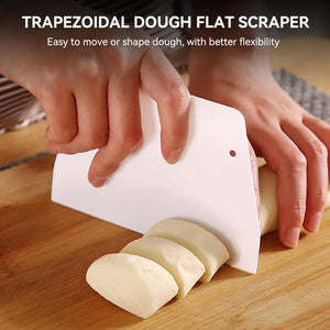 Multipurpose Plastic Dough Scraper for Baking & Kitchen Use | 1 Piece - Bakeyy.com - India - Multipurpose Plastic Dough Scraper for Baking & Kitchen Use | 1 Piece - Small | 5x3.5 Inch