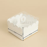 White Colour 1 Brownie Box With Transparent Lid | Pack of 50